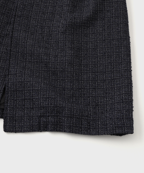 DAIRIKU / ダイリク Big-Sleeve Tucked Tweed Coat（ステンカラー