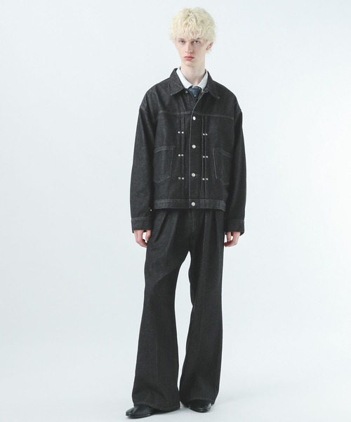 HARE(ハレ)の「【Wrangler×HARE SET UP対応】デニムジャケット(HARE)(デニムジャケット・メンズ・ブラック/ネイビー・SMALL/MEDIUM)」の5枚目の写真