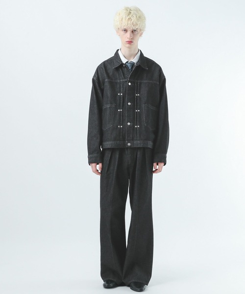 HARE(ハレ)の「【Wrangler×HARE SET UP対応】デニムジャケット(HARE)(デニムジャケット・メンズ・ブラック/ネイビー・SMALL/MEDIUM)」の6枚目の写真