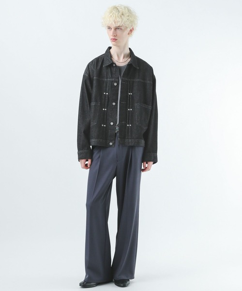 HARE(ハレ)の「【Wrangler×HARE SET UP対応】デニムジャケット(HARE)(デニムジャケット・メンズ・ブラック/ネイビー・SMALL/MEDIUM)」の7枚目の写真