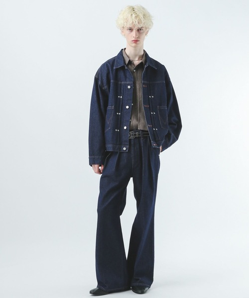 HARE(ハレ)の「【Wrangler×HARE SET UP対応】デニムジャケット(HARE)(デニムジャケット・メンズ・ブラック/ネイビー・SMALL/MEDIUM)」の10枚目の写真