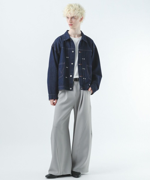 HARE(ハレ)の「【Wrangler×HARE SET UP対応】デニムジャケット(HARE)(デニムジャケット・メンズ・ブラック/ネイビー・SMALL/MEDIUM)」の12枚目の写真