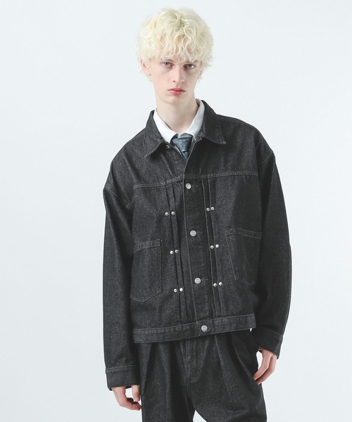 HARE(ハレ)の「【Wrangler×HARE SET UP対応】デニムジャケット(HARE)(デニムジャケット・メンズ・ブラック/ネイビー・SMALL/MEDIUM)」の16枚目の写真