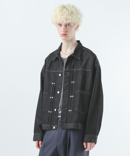 HARE(ハレ)の「【Wrangler×HARE SET UP対応】デニムジャケット(HARE)(デニムジャケット・メンズ・ブラック/ネイビー・SMALL/MEDIUM)」の18枚目の写真