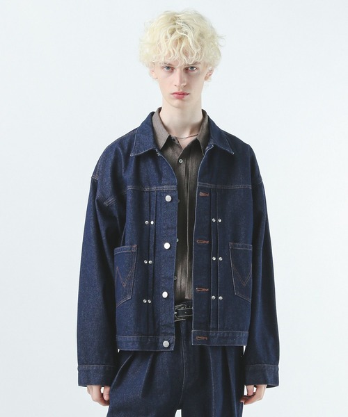 HARE(ハレ)の「【Wrangler×HARE SET UP対応】デニムジャケット(HARE)(デニムジャケット・メンズ・ブラック/ネイビー・SMALL/MEDIUM)」の20枚目の写真