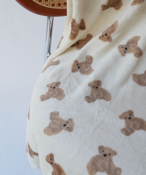 Port / ポート 】 ナチュラル ベア ブランケット / ひざ掛け ( 約80