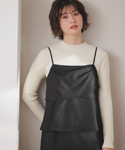 ANY SIS(エニィスィス)の「【2SET】ビスチェ ワンピース × ニット セット(セットアップ・レディース・黄土色系/ブラック系・X-LARGE)」の8枚目の写真