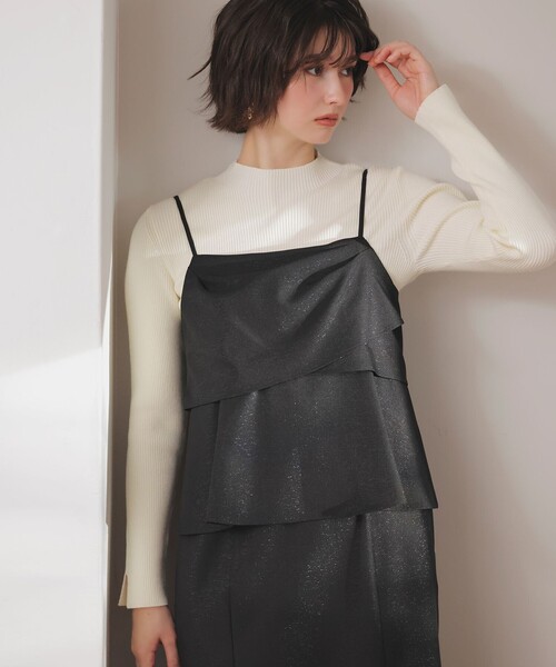 ANY SIS(エニィスィス)の「【2SET】ビスチェ ワンピース × ニット セット(セットアップ・レディース・黄土色系/ブラック系・X-LARGE)」の7枚目の写真