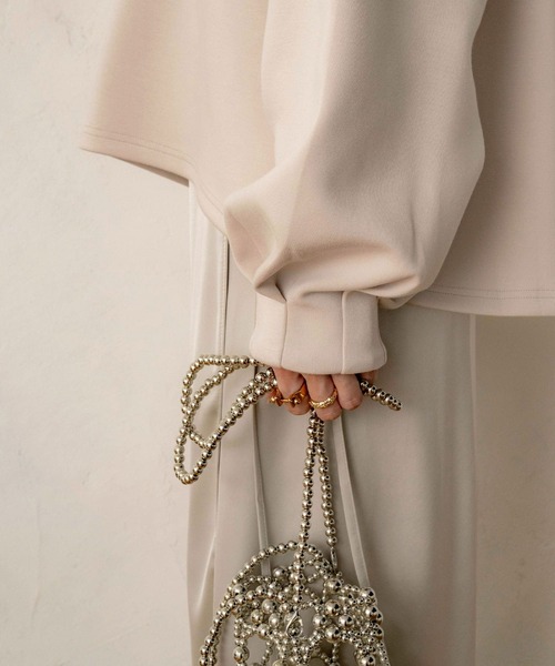 NOAHL(ノアル)の「【NOAHL】《accoさんコラボ》キーネックダンボールニットトップス(ニット/セーター・レディース・ブラウン/グレー/チャコールグレー/アイボリー/ブラック・M/MT)」の12枚目の写真