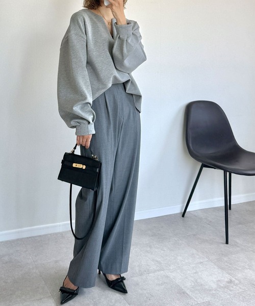 セール】【NOAHL】《accoさんコラボ》キーネックダンボールニット