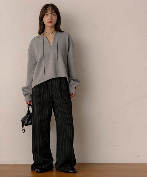 セール】【NOAHL】《accoさんコラボ》キーネックダンボールニット