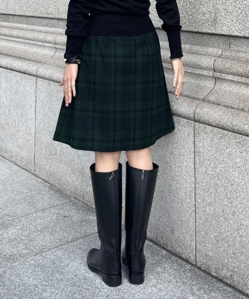 JENNE(ジェンヌ)の「Aラインチェックスカート(スカート・レディース・ブラック/ネイビー・X-LARGE/LARGE/MEDIUM/SMALL)」の13枚目の写真