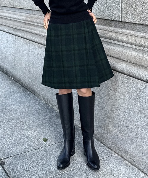 JENNE(ジェンヌ)の「Aラインチェックスカート(スカート・レディース・ブラック/ネイビー・X-LARGE/LARGE/MEDIUM/SMALL)」の16枚目の写真