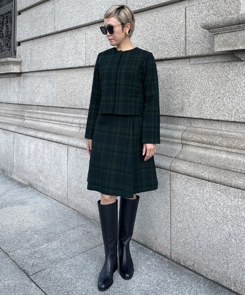 JENNE(ジェンヌ)の「Aラインチェックスカート(スカート・レディース・ブラック/ネイビー・X-LARGE/LARGE/MEDIUM/SMALL)」の18枚目の写真