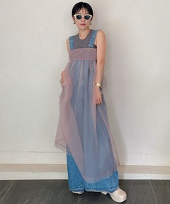 MEDI WAVE PATTERN SHEER DRESS（ワンピース）｜Ameri（アメリ）の