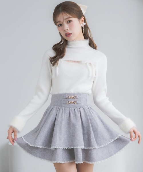 couture BY ROJITA(クチュールバイロジータ)の「デコルテ開きニット(ニット/セーター・レディース・グレー/ブラック/ホワイト・FREE)」の19枚目の写真
