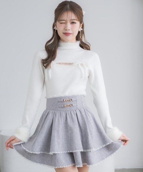couture BY ROJITA(クチュールバイロジータ)の「デコルテ開きニット(ニット/セーター・レディース・グレー/ブラック/ホワイト・FREE)」の20枚目の写真