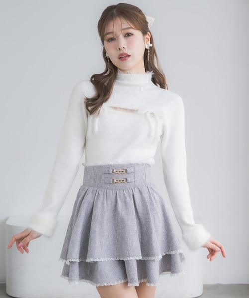 couture BY ROJITA(クチュールバイロジータ)の「デコルテ開きニット(ニット/セーター・レディース・グレー/ブラック/ホワイト・FREE)」の21枚目の写真