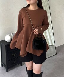 prose verse | イレギュラーヘムカーブペプラムロンT(Tシャツ/カットソー)