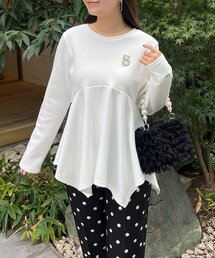 prose verse | イレギュラーヘムカーブペプラムロンT(Tシャツ/カットソー)