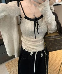 SPIGA(スピーガ)のニットキャミソール+カーディガンセット(アンサンブル)