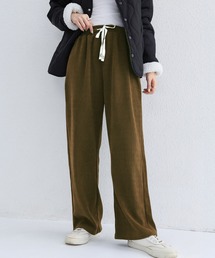 Cinderella（シンデレラ）の「ワイドパンツ 裏起毛 パンツ ボトムス レディース カジュアル ゴム 伸縮性 リラックスパンツ 春 秋 冬 可愛い ゆったり 暖かい きれいめ 上品 無地 かわいい 防寒 シンプル（その他パンツ）」