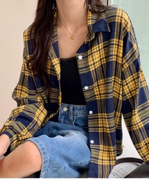 BY THE BAY（バイザベイ）の「ネルシャツ/ヴィンテージライクデザイン長袖シャツ カジュアル レギュラーカラー フランネル（シャツ/ブラウス）」