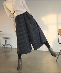 【新作】レトロチェックのワイドパンツ