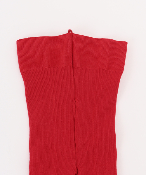 Spick & Span(スピックアンドスパン)の「MARCOMONDE/マルコモンド cotton ribbed tights(タイツ/ストッキング・レディース・レッド・FREE)」の4枚目の写真