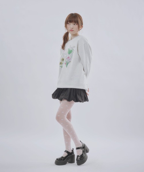 MSGirl(エムエスジーガール)の「フラワーグラフィックスウェット(スウェット・レディース・ホワイト系/グレー系・F)」の20枚目の写真