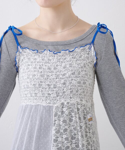 HELLO.SANFRANCISCO(ハローサンフランシスコ)の「★【HELLO.SANFRANCISCO/ハローサンフランシスコ】2WAYレースブロッキングティアードスカート(スカート・レディース・ホワイト/アイボリー/ピンク・ONE SIZE)」の13枚目の写真