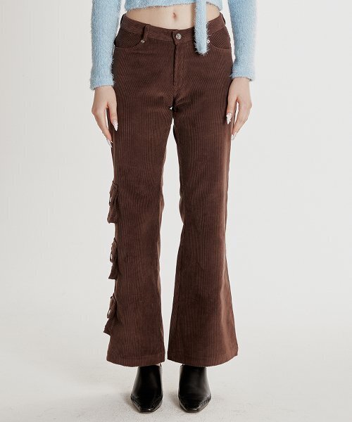 CRANK(クランク)の「コーデュロイポケットブーツカットパンツ_ブラウン(その他パンツ・レディース・その他・SMALL/MEDIUM)」の1枚目の写真