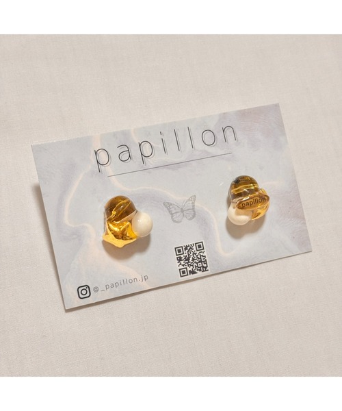 tone（トーン）の「【papillon】スターゴールドピアス(MA)（ピアス（両耳用）・レディース・ゴールド・FREE）」の2枚目の写真