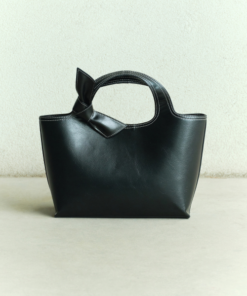 MUSINSA STANDARD WOMAN（ムシンサスタンダードウーマン）の「ウィメンズボウバスケットトートバッグ[ブラック]（トートバッグ・レディース・その他・FREE）」の2枚目の写真
