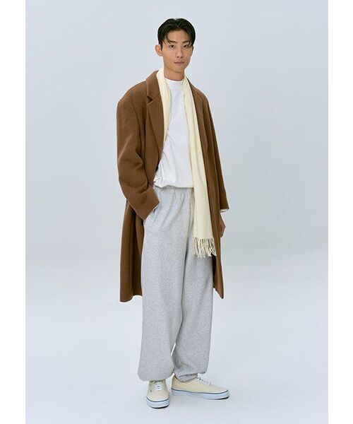 MUSINSA STANDARD（ムシンサスタンダード）の「ワイドスウェットパンツ [メランジライトグレー]（スウェットパンツ・メンズ・その他・SMALL/MEDIUM/LARGE/X-LARGE/XX-LARGE）」の14枚目の写真