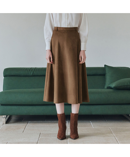 ZEROSTREET(ゼロストリート)の「エンバー スエード ロングスカート / ブラウン(スカート・レディース・ブラウン・SMALL/MEDIUM/LARGE)」の1枚目の写真