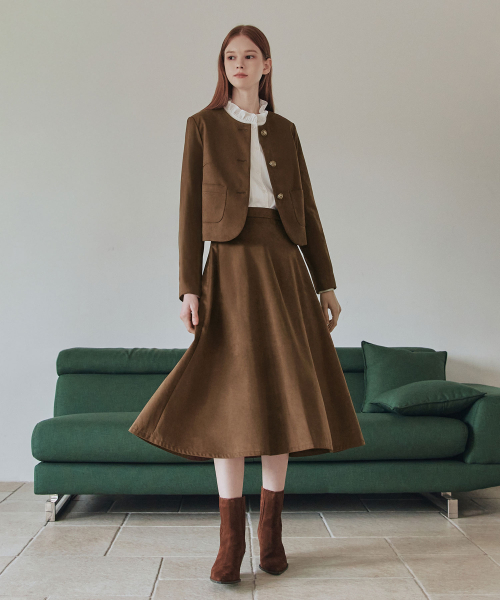 ZEROSTREET(ゼロストリート)の「エンバー スエード ロングスカート / ブラウン(スカート・レディース・ブラウン・SMALL/MEDIUM/LARGE)」の3枚目の写真