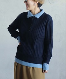   青 リブ編みセーター スタニングルアー青いリブ編みセーター Sサイズ - メルカリ