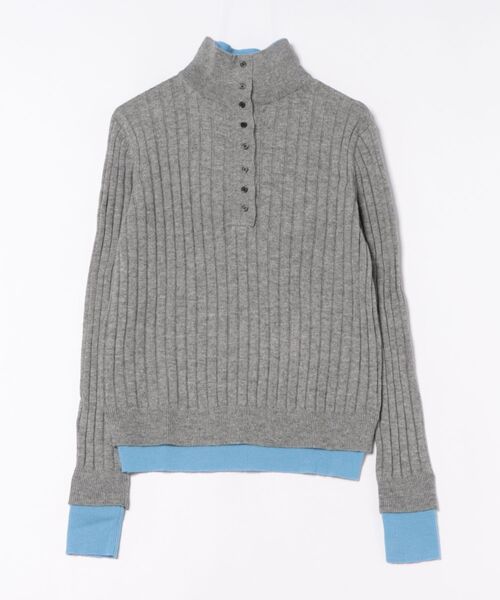 STONE  リブ編みニットセーター リブ編みダブルカラーニット（ニット/セーター）｜kese-moi（ケセモイ