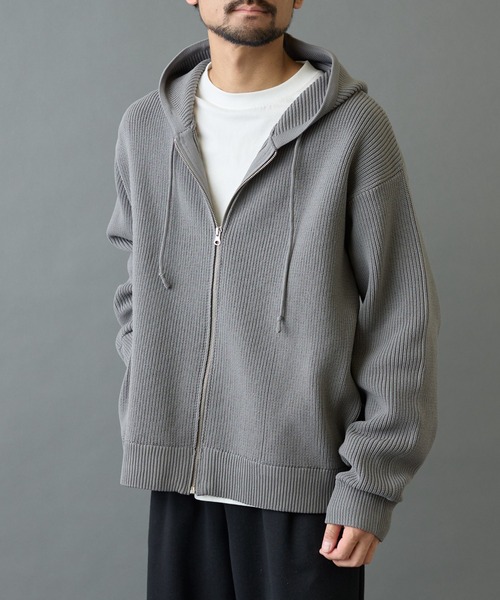 COLONY 2139（コロニートゥーワンスリーナイン）の「テックニットジップパーカー（パーカー・メンズ・ベージュ/ブラック/グレー・MEDIUM/LARGE）」の3枚目の写真