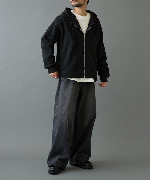 COLONY 2139（コロニートゥーワンスリーナイン）の「テックニットジップパーカー（パーカー・メンズ・ベージュ/ブラック/グレー・MEDIUM/LARGE）」の11枚目の写真