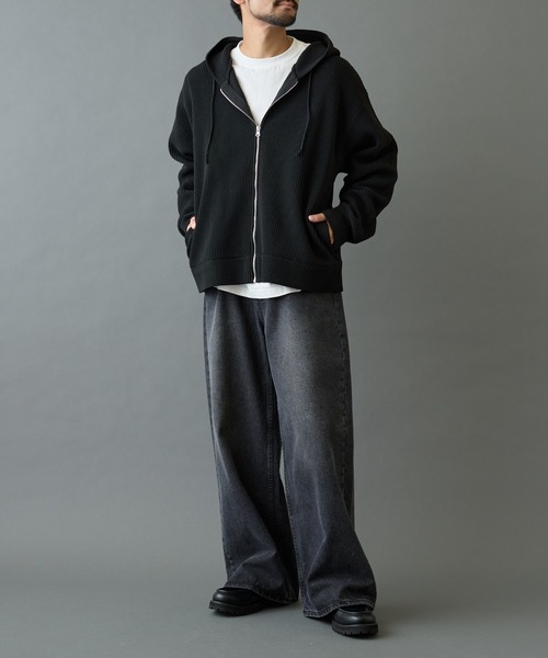 COLONY 2139（コロニートゥーワンスリーナイン）の「テックニットジップパーカー（パーカー・メンズ・ベージュ/ブラック/グレー・MEDIUM/LARGE）」の8枚目の写真