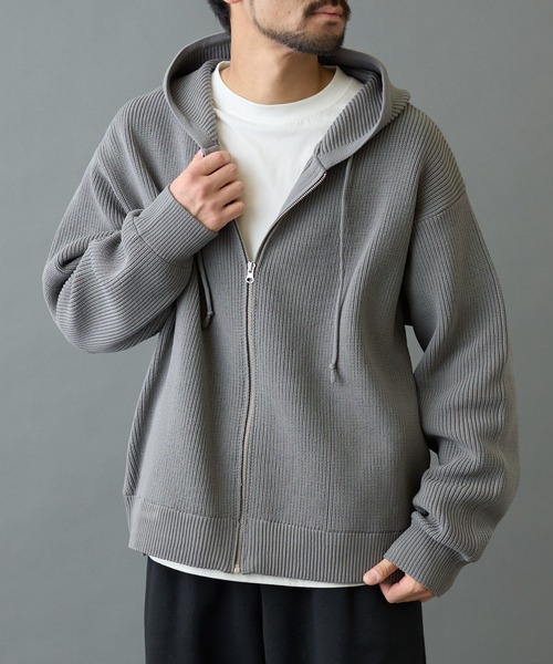 COLONY 2139（コロニートゥーワンスリーナイン）の「テックニットジップパーカー（パーカー・メンズ・ベージュ/ブラック/グレー・MEDIUM/LARGE）」の15枚目の写真