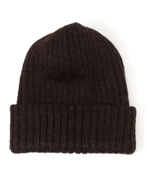 KIJIMA TAKAYUKI(キジマ タカユキ)の「KIJIMA TAKAYUKI ALPACA BEANIE(ハット・レディース・ダークブラウン/ホワイト/チャコールグレー/ブラック・FREE)」の5枚目の写真