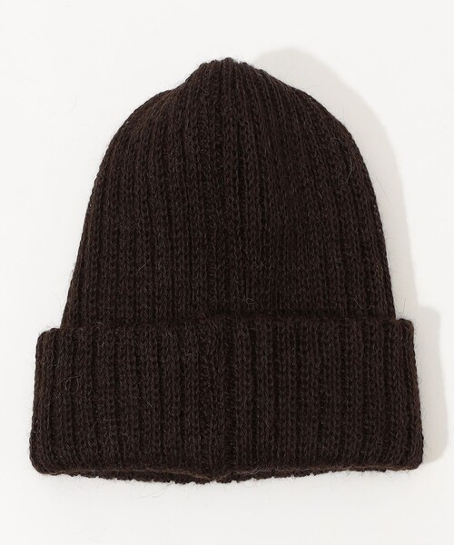 KIJIMA TAKAYUKI(キジマ タカユキ)の「KIJIMA TAKAYUKI ALPACA BEANIE(ハット・レディース・ダークブラウン/ホワイト/チャコールグレー/ブラック・FREE)」の6枚目の写真