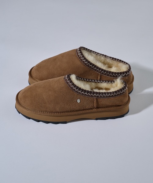 EMU Australia(エミューオーストラリア)の「【EMU Australia】EMU SHRKY SCUFF W13179 ムートン スリッポン(スリッポン・レディース・キャメル/ブラック・22cm/23cm/24cm/25/26cm)」の3枚目の写真