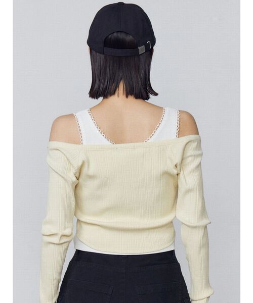 EMODA(エモダ)の「タンクレイヤードスキントップス(Tシャツ/カットソー・レディース・アイボリー/ブラック/グレー・FREE)」の14枚目の写真