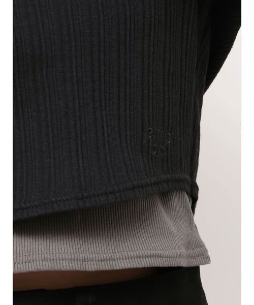 EMODA（エモダ）の「タンクレイヤードスキントップス（Tシャツ/カットソー・レディース・アイボリー/ブラック/グレー・FREE）」の6枚目の写真