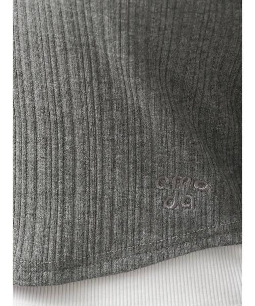 EMODA（エモダ）の「タンクレイヤードスキントップス（Tシャツ/カットソー・レディース・アイボリー/ブラック/グレー・FREE）」の10枚目の写真