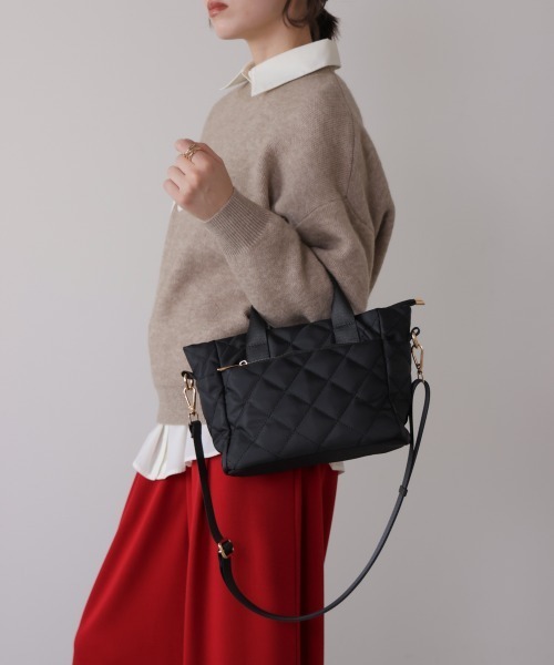 Bou Jeloud(ブージュルード)の「キルトバッグS(ハンドバッグ・レディース・ブラック・ONESIZE)」の7枚目の写真